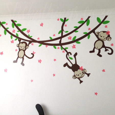 Monkey Wall Art Tattoo For Girls Stickythings Co Za