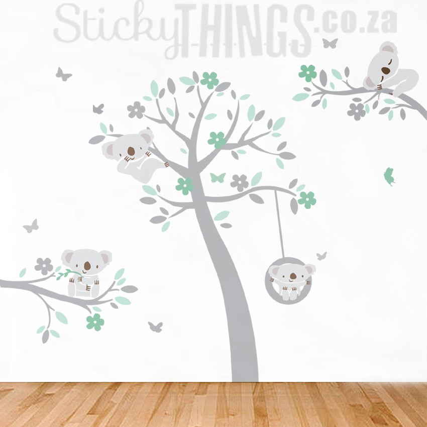 Koala Trees Wall Art Sticker - Koala Wall Decal 