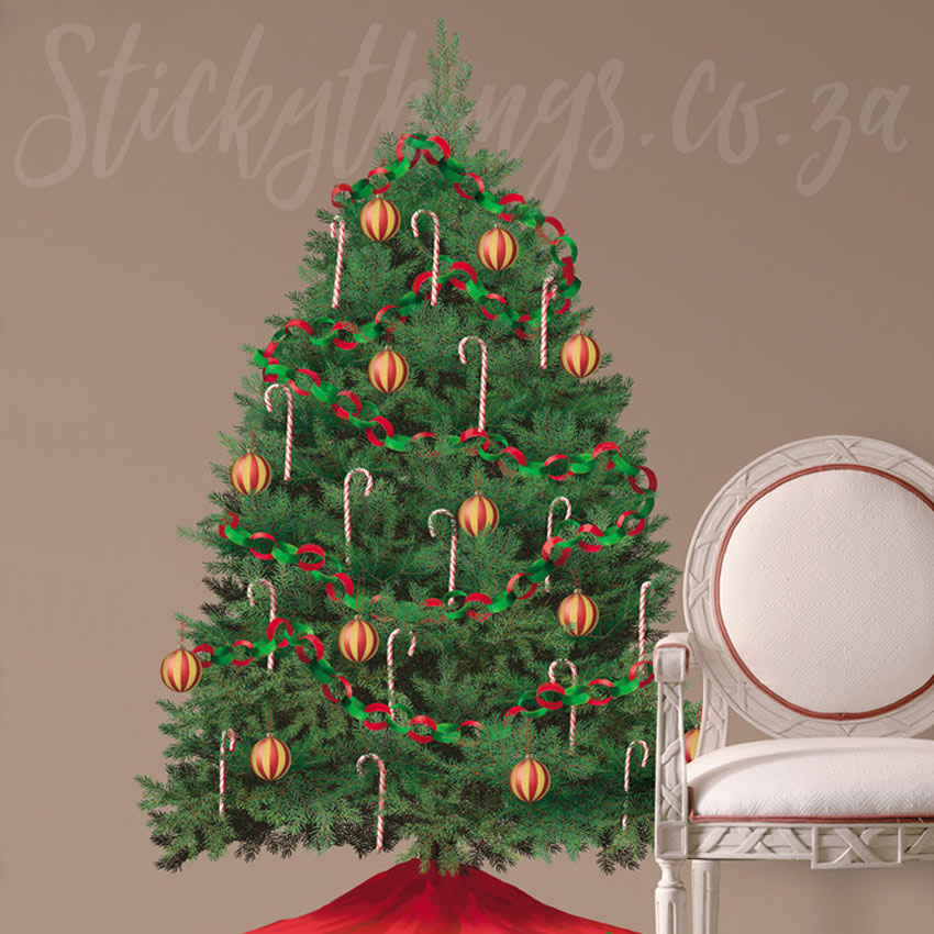 Traditional Christmas Tree Sticker - Build a Christmas Tree Decal