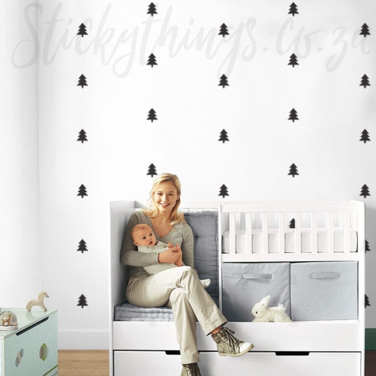 39 Pine Tree Pattern Wall Decals