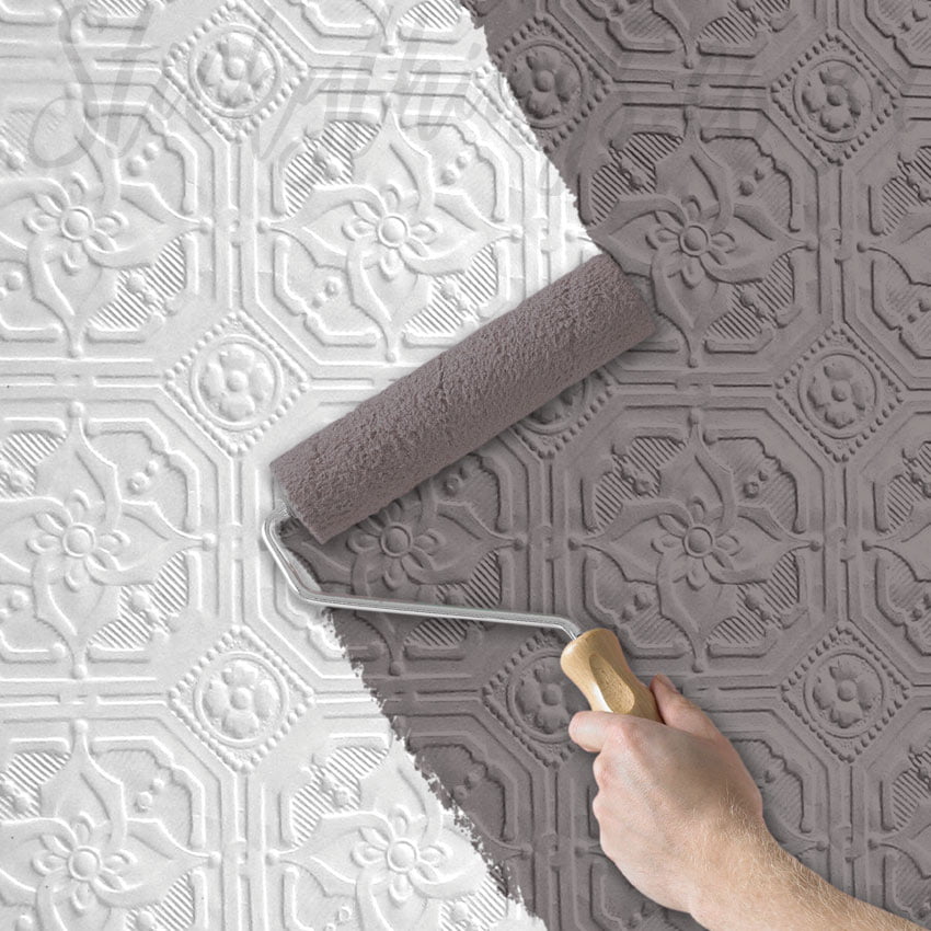 3D Embossed Paintable Wallpaper Derby, wallpaper vs paint