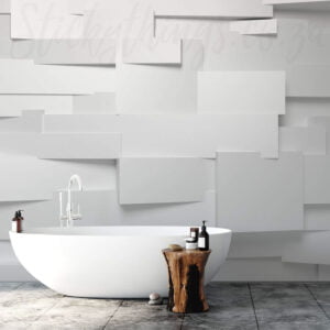 Monochrome 3D wall mural