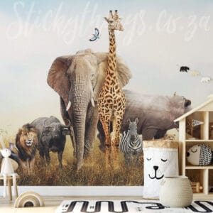 african animals wall mural