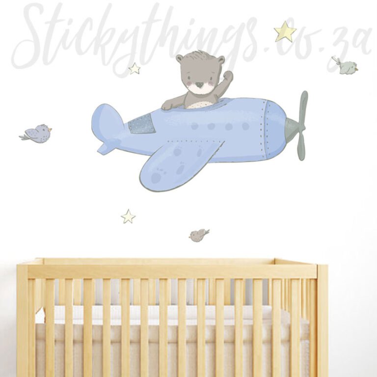 Bear-o-Plane Wall Sticker in nursery
