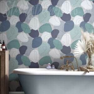 This image features our Blues and Aqua Tones Wallpaper