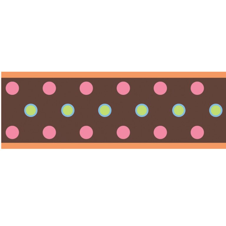 Brown Pink Room Border