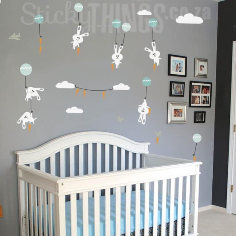 Carrots and Bunnies Wall Art Sticker in nursery
