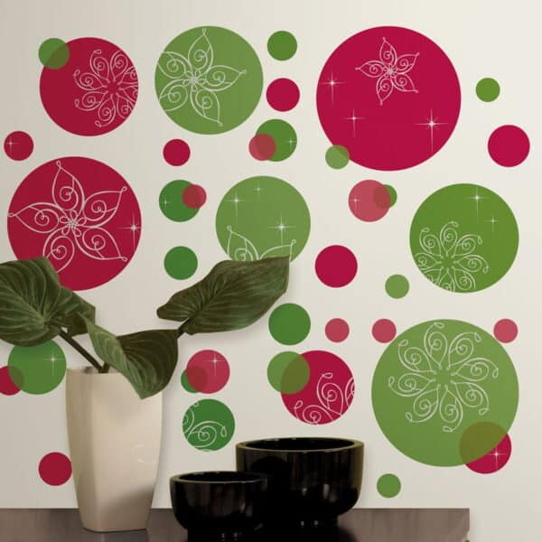 Re-useable christmas dot decal