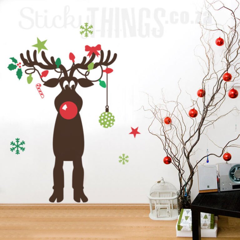 Rudolph christmas vinyl sticker