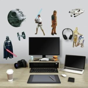 Classic Star Wars wall stickers in colour, various figures
