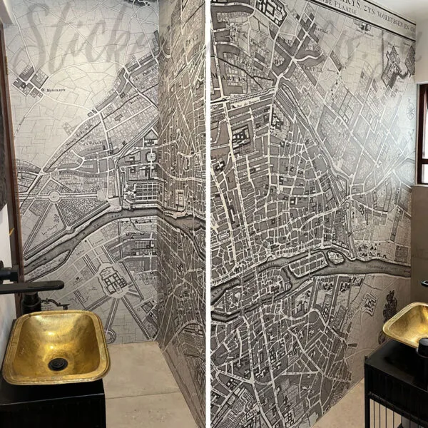 Antique Paris Map Mural - Image 3