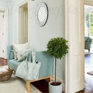 Duck Egg Little Leaves Wallpaper