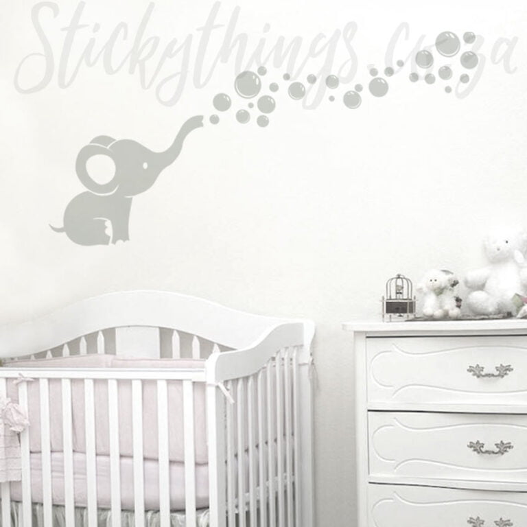 Elephant Bubbles Wall Sticker in nursery