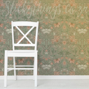 Champagne Floral Foliage Wallpaper