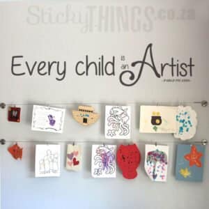 Every Child is an Artist Wall Sticker in black