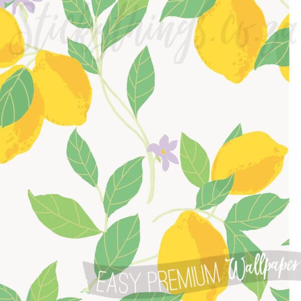 Fresh Lemons Wallpaper - Green Leaves and Lemons Wallpaper - Image 4