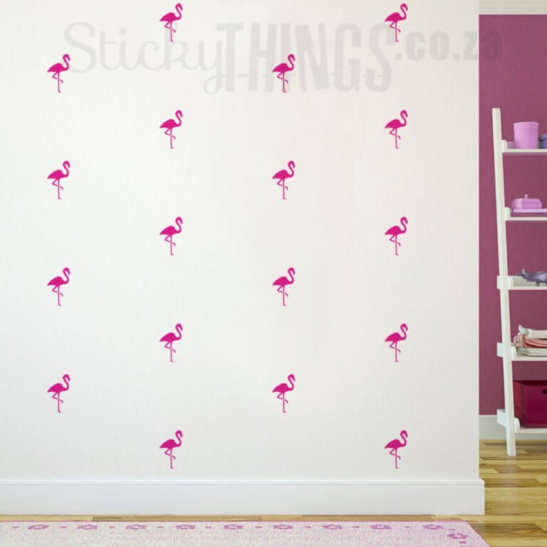 flamingo wall art decal