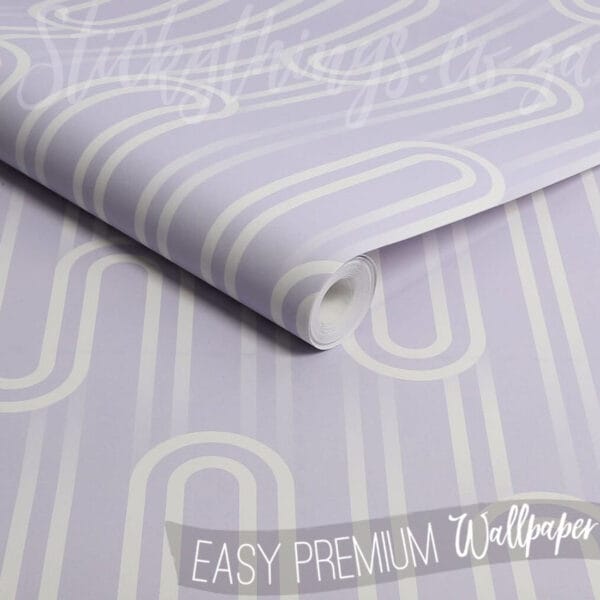 Ups and Downs Purple Wallpaper - Lavender Geometric Wallpaper - Image 5