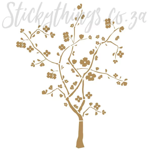 Metallic Gold Tree Wall Sticker - Metallic Gold Cherry Blossom Tree Wall Decal - Image 6