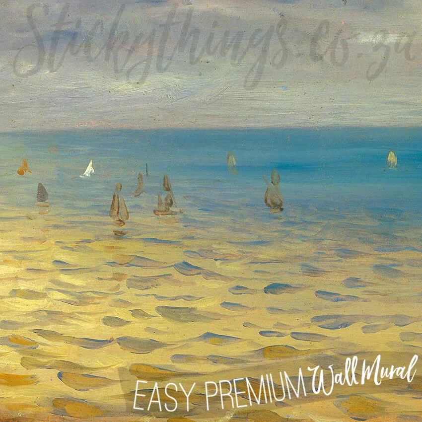 Sea Oil Painting Wall Mural - Ocean Top View Wallpaper Mural - Image 3
