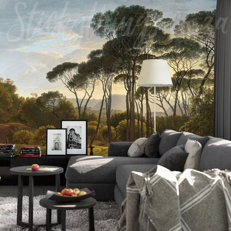 This image shows our Italian Landscape mural