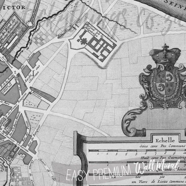 Antique Paris Map Mural - Image 6