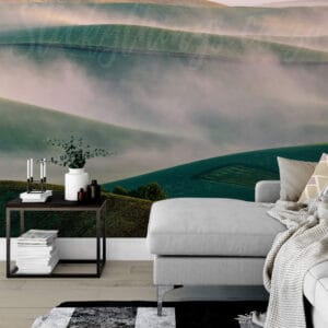 Lush Grass On Hills Wall Mural