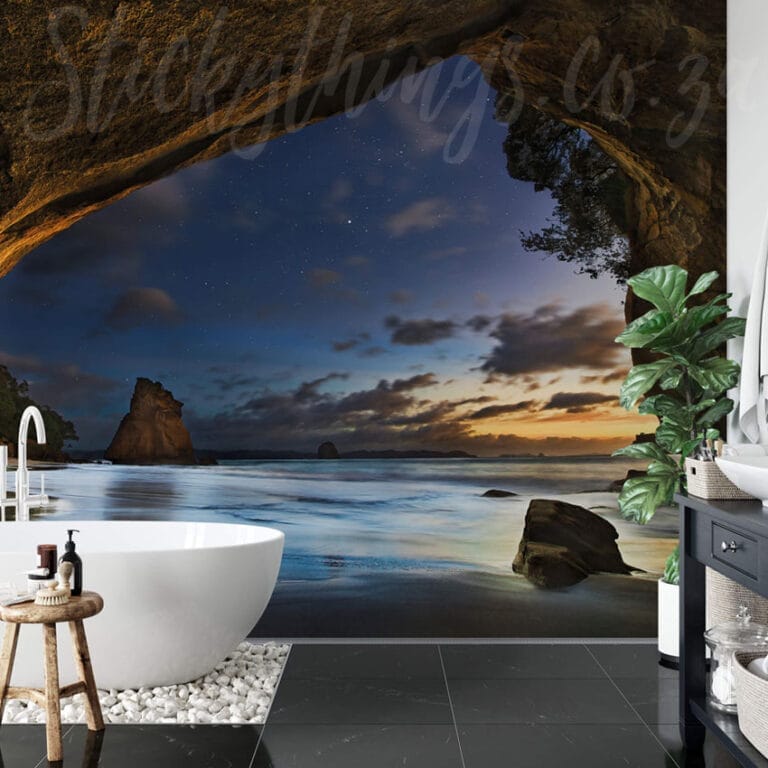 Natural Stone Formations Wall Mural over the sea