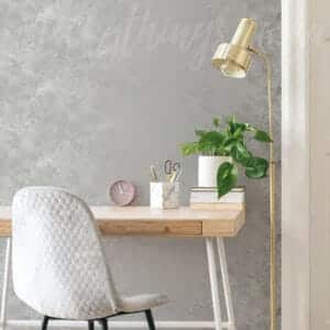 Pearl Concrete Wallpaper - Metallic Plaster Texture Wallpaper