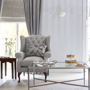 Pearlescent Silver Stripe Wallpaper