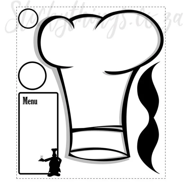 Giant Chef Hat Wall Decal - Peel and Stick Dry Erase Wall Sticker - Image 3