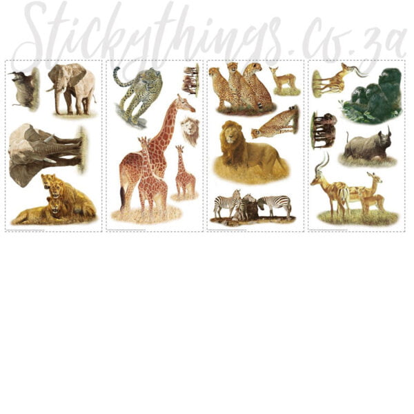 Realistic Safari Wall Decals - Peel and Stick Game Wall Stickers - Image 4