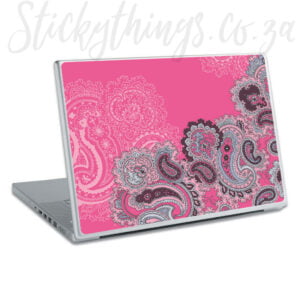 pink paisley laptop skin