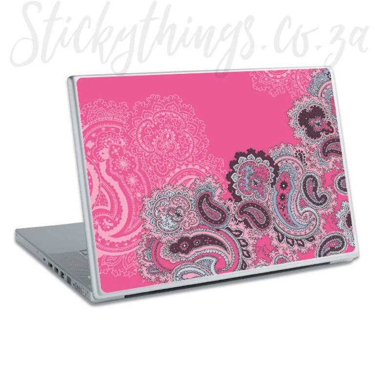 pink paisley laptop skin