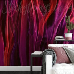 Red Smokey Fire Wall Mural