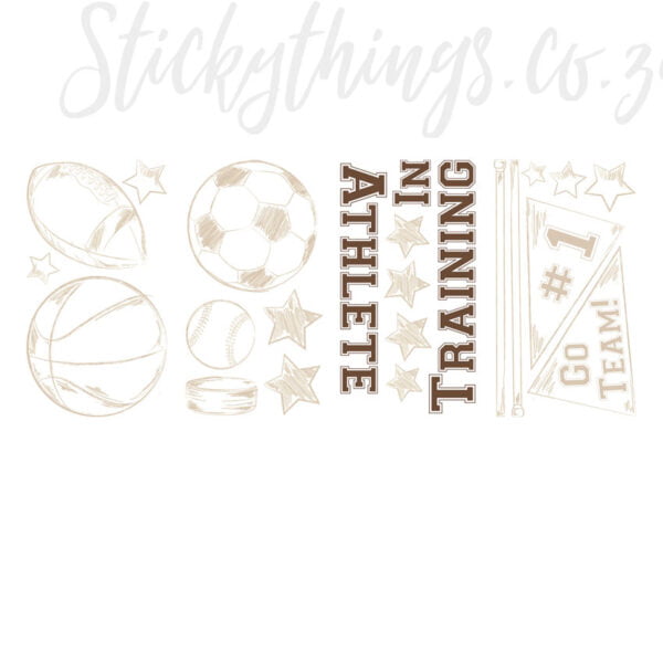 Athlete in Training Wall Decal - Roommates Sports Quote Wall Sticker - Image 3