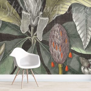 tropical bloom wall mural