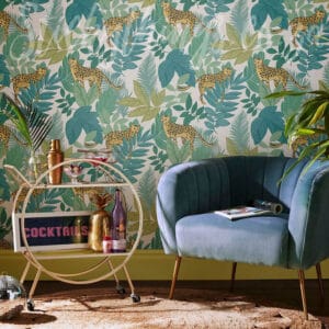 tropical cheetahs wallpaper