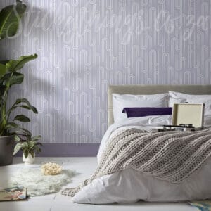 Ups and Downs Purple Wallpaper - Lavender Geometric Wallpaper