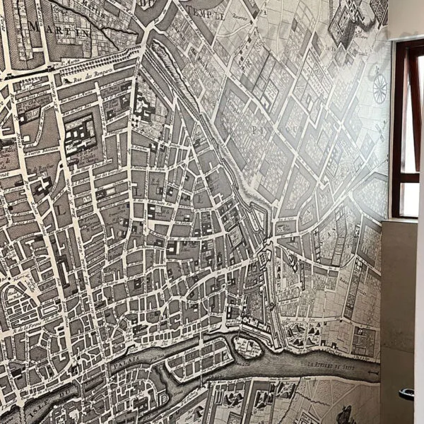 Antique Paris Map Mural - Image 9