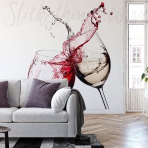 Wine Filled Glasses Wall Mural