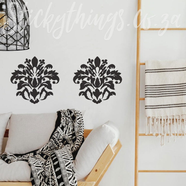 Black Damask Wall Sticker