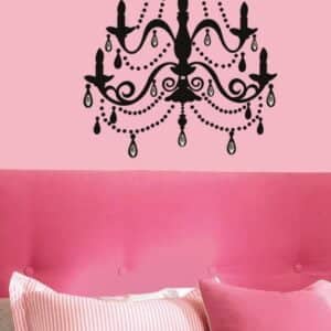 Chandelier Wall Sticker in black