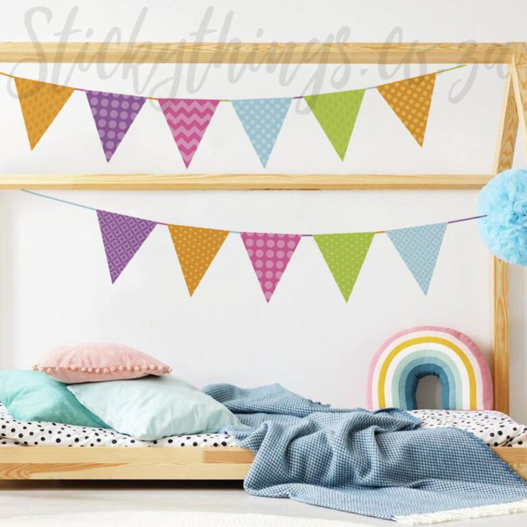 bright bunting wall stickers