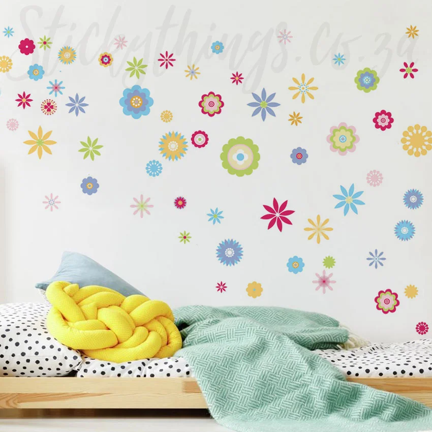 Bright Flowers Wall Stickers