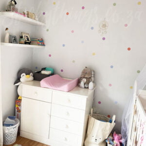 Confetti Pastel Polka Dot Wall Sticker in colour