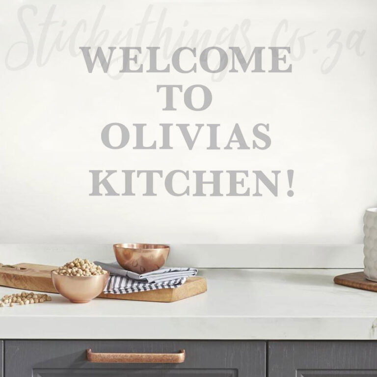 Silver DIY Custom Wording Wall Stickers