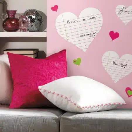 dry erase heart wall sticker