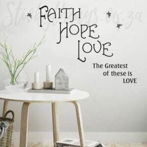 faith hope love wall decal