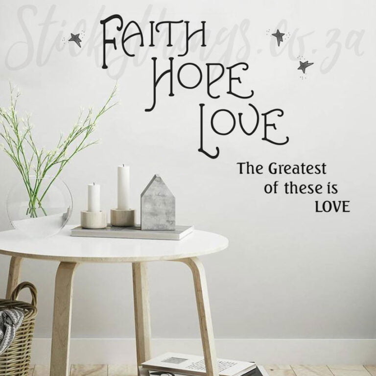 faith hope love wall decal